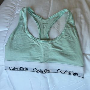 Mint green Calvin Klein bra!